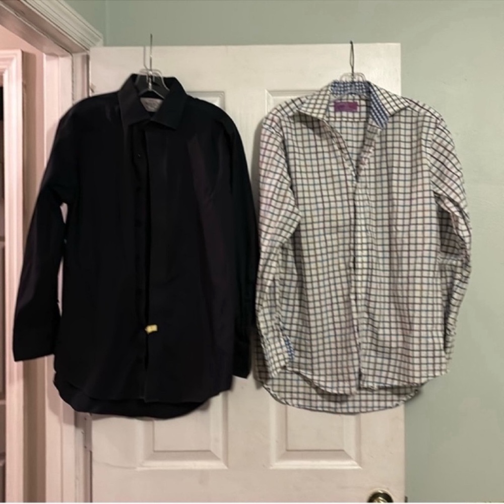 Lorenzo Uomo Black and White Dress Shirts Elegant and Versatile